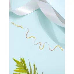 Zavya Triple Tone Weave Chain 92.5 Sterling Silver Single Anklet-picture-40