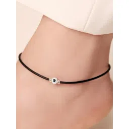 Zavya Ward Off Negativity 925 Sterling Silver Evil Eye Anklet-picture-33