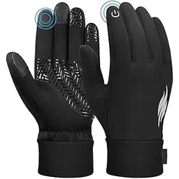 ZaySoo Full Finger Cycling Gloves for Men and Women - Touchscreen Enabled - Black-picture-24