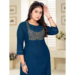 ZAZADIYA ENTERPRISE Women Blue Kurtis-picture-32
