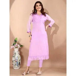 ZAZADIYA ENTERPRISE Women Lavender Kurtis-picture-28