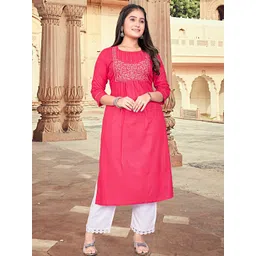 ZAZADIYA ENTERPRISE Women Red Kurtis-picture-25