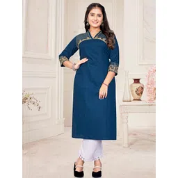 ZAZADIYA IMPEX Women Blue Kurtis-picture-26