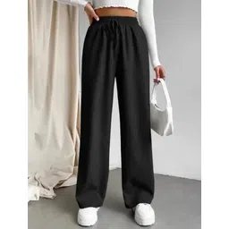 zazbi Women Solid Black Track Pants-picture-11