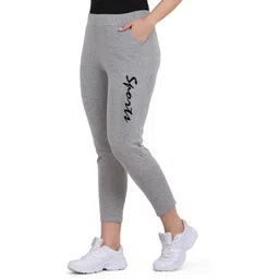 zazbi Women Solid Grey Track Pants-picture-13
