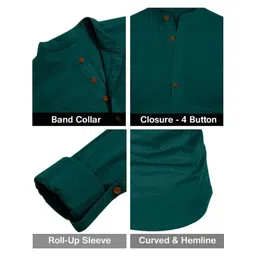 ZBIO Men Thread Work Kurta image 3