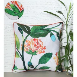Multicolor Poly Cotton Floral 16x16 inches Cushion Covers (1pc) by Zeba-image-16