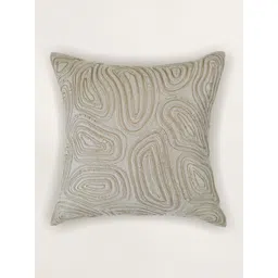 ZEBA Beige Embroidered Square Cushion Covers-picture-41