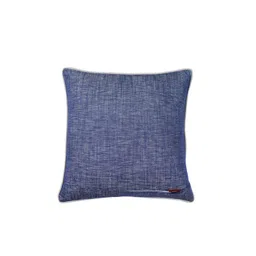 ZEBA Blue & White Textured Square Cushion Cover image 5