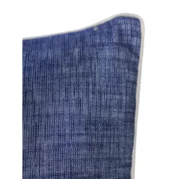 ZEBA Blue & White Textured Square Cushion Cover image 3