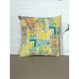 ZEBA Blue Printed Square Cushion Cover-picture-37