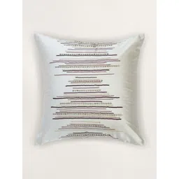 ZEBA Cream-Coloured Embroidered Square Cushion Covers-picture-25