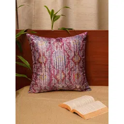 ZEBA Maroon & Cream-Coloured Embellished Square Cushion Covers-picture-15