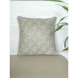 ZEBA Off White Floral Printed Square Cushion Cover-picture-21