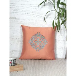 ZEBA Orange & Blue Ethnic Motifs Square Cushion Covers-picture-21