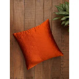 ZEBA Orange Embroidered Square Cushion Cover-picture-32