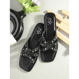 Zebba Embellished Open Toe Flats-picture-37