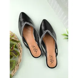 Zebba Women Open Toe Flats with Laser Cuts-picture-29
