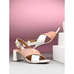 Zebba Women PU Block Heel Peep Toes-picture-8