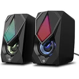 ZEBRONICS Zeb-Warrior II 10 watts 2.0 Multimedia Speaker with RGB Lights, USB Powered, AUX Input, Volume Control Pod for PC, Laptops, Desktop-picture-10