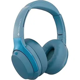 ZEBRONICS Duke Plus, Wireless Over Ear Headphone with ANC, ENC, Gaming Mode, Dual Pairing, Rapid Charge, Upto 70* Hours Backup, Bluetooth v5.4, AUX, Comfortable Earcushion, Deep Bass (Blue)-picture-17