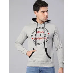 zebu Men Grey Melange Printed Pullover Sweater-picture-24