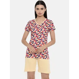 zebu Women Beige Printed Night suit-picture-23