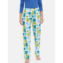 zebu Women Blue & White Printed Lounge Pants 299_1ZW_PPP_PRI_SBL_XL-picture-37