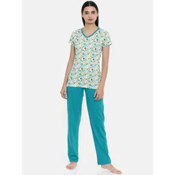 zebu Women Blue Printed Night suit-picture-19