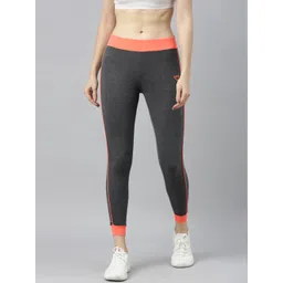 zebu Women Charcoal Grey Melange Solid Skinny Fit Tights-picture-22