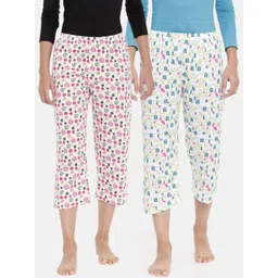 zebu Women Pack of 2 Printed Lounge Capris-picture-13