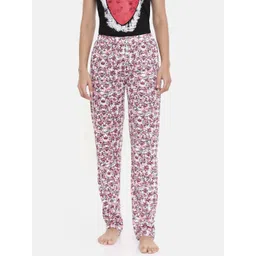 zebu Women Pink & White Printed Lounge Pants 299_1ZW_PPP_PRI_RPK_XL-picture-27