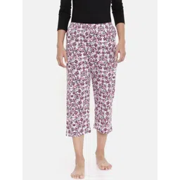 zebu Women Pink & White Printed Regular Fit Lounge pants-picture-26