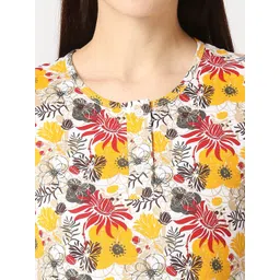 zebu Women Printed Pure Cotton Lounge T-Shirt image 3