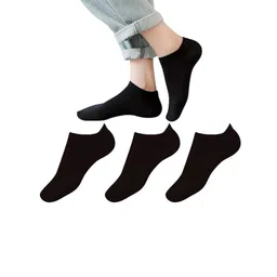 ZEDGORA Unisex Solid Pack Of 3 NoShow Socks-picture-11