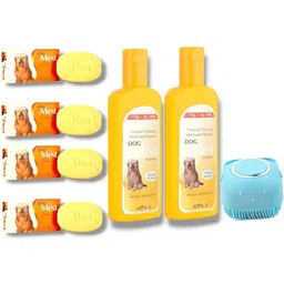 zee drugs Anti-Tick and Flea Shampoo 400 ml + Soap 4x75gm + Bathing Hand Brush 700 ml Pet Coat Cleanser-picture-14