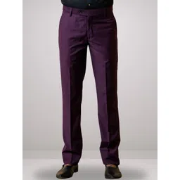 Zee Gold Men Relaxed Low-Rise Easy Wash Trousers image 1