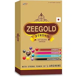 Zeegold Strong for Men | Ginseng, Vitamins, Minerals, Antioxidants Soft Gelatin (45 Capsules) (Pack of 3) image 1