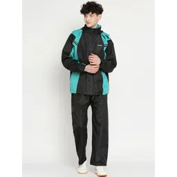 Zeel Colourblocked With Brand Logo Printed Rain Jacket-picture-32