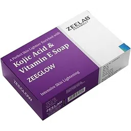 ZEELAB - Zeeglow Kojic Acid & Vitamin E Soap – Skin Brightening Bar for Face & Body | Pack of 4-picture-53