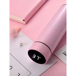 ZEELPETAL Pink & Black Single Stainless Steel Solid Water Bottle-picture-8