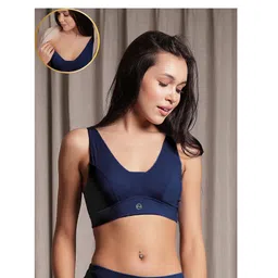 Zelena 95% Modal 5% Lycra Knit Solid Padded Maternity Bra With Front Open Nursing Access - Navy Blue-picture-24