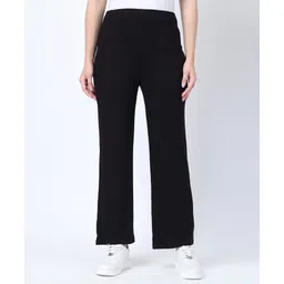 Zelena 95% Viscose 5% Lycra Woven Solid Maternity Pants - Black-picture-26