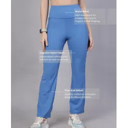 Zelena Solid High Waisted Postpartum Leggings - Blue-picture-28