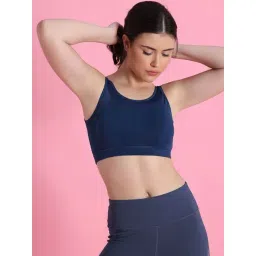 Zelocity By Zivame Blue Cotton Sports Bra-picture-25