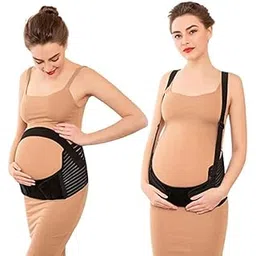 ZELSTRO Pregnancy Support Maternity Belt, Waist/Back/Abdomen Band, Belly Brace, Black, Size M-picture-37