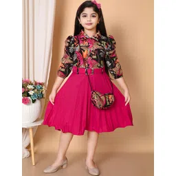 Zenat Pink Cotton Dresses-picture-45