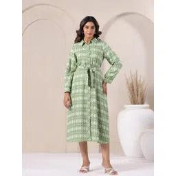 Zenava by Myntra Print Fit & Flare Maxi Dress-image-16