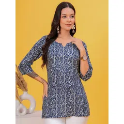 Zenava by Myntra Women Print Ethnic Pure Cotton Top-image-37