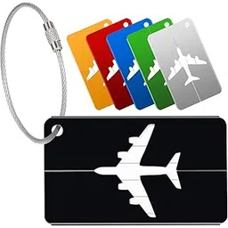 ZenCart Luggage Tags for Suitcases || 6 Pack Luggage Labels || Aluminium Luggage Tag for Suitcase || Steel Loop for Travel Baggage Identity ID Labels (Multicolor)-picture-23